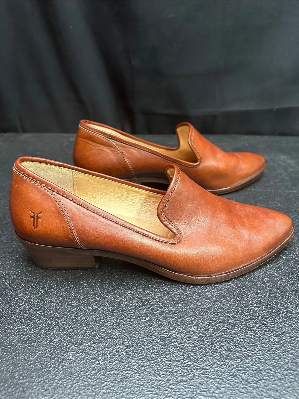 Frye Woman’s Brown Leather Slip-On Loafers 10